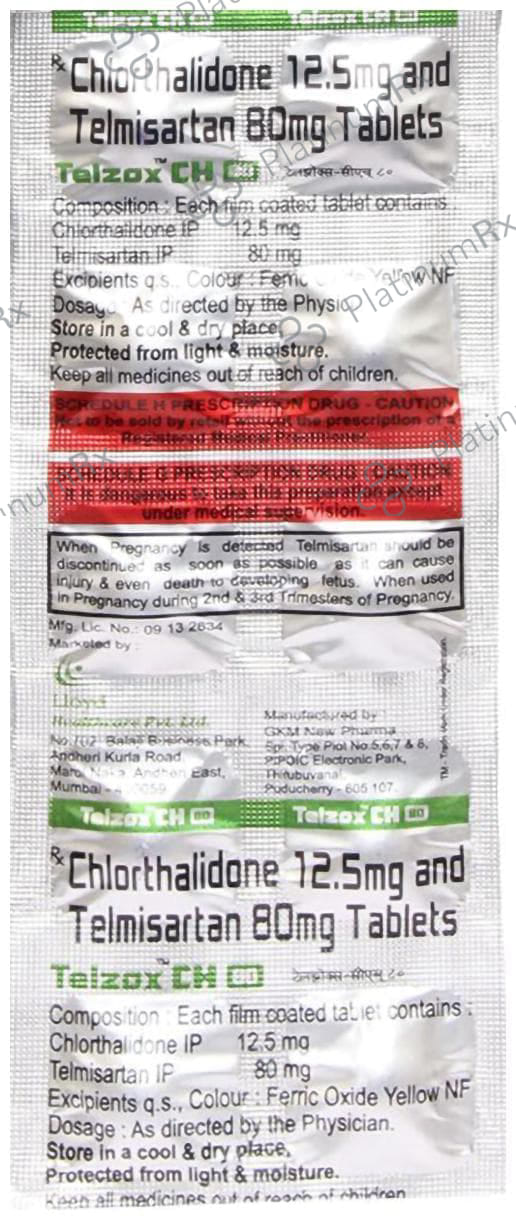 Telzox CH 80/12.5mg Tablet 10s