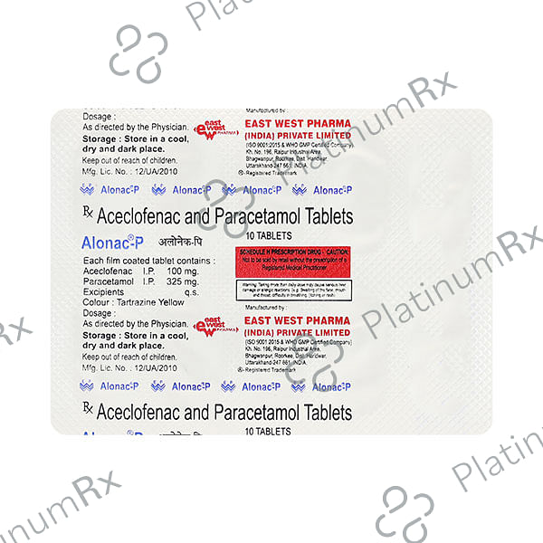 Alonac P 100/650mg Tablet 10s