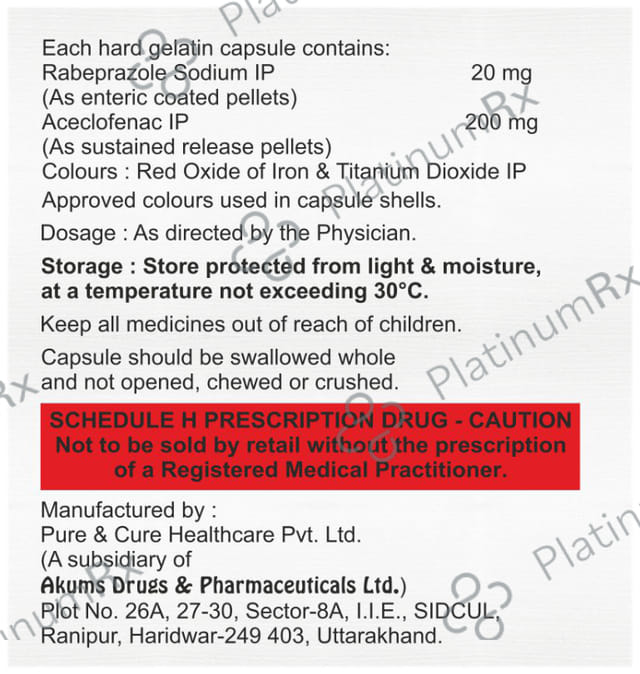 Acevil R 200/20mg Capsule SR 10s