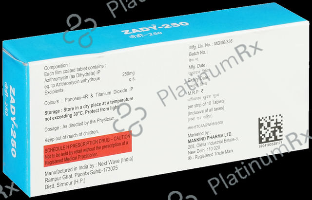 Zady 250mg Tablet 10s