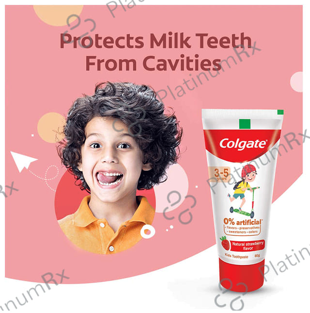 Colgate Kids 3 to 5 YearsNatural Strawberry Flavour Toothpaste 80gm