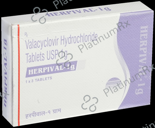 Herpival 1000mg Tablet 3s