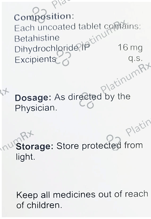Vertiford 16mg Tablet 10s
