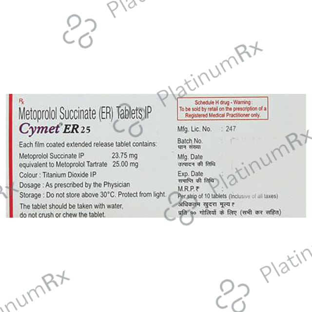 Cymet ER 25mg Tablet 10s