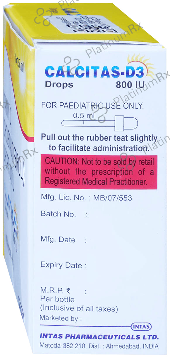 Calcitas D3 800IU Oral Drop 15ml