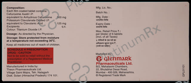Cefactin CV 500/125mg Tablet 6s