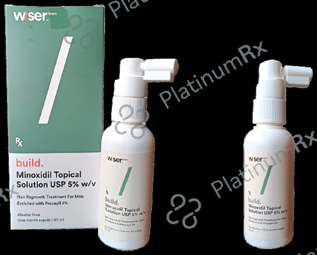 Wiser Build Minoxidil Topical Solution(60ml Each) 2s