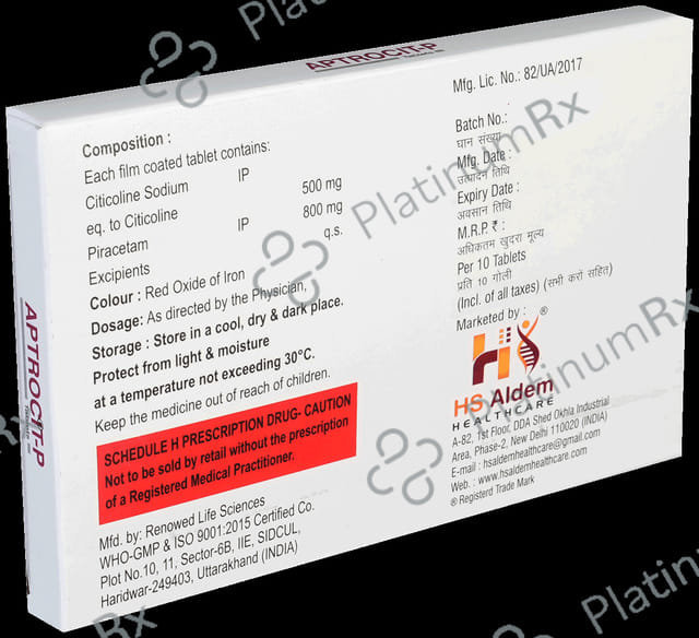 Aptrocit P 500mg/800mg Tablet