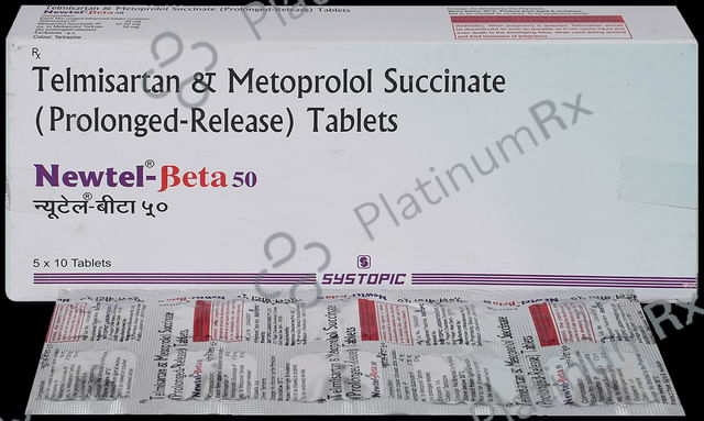 Newtel Beta 40/50mg Tablet PR 10s
