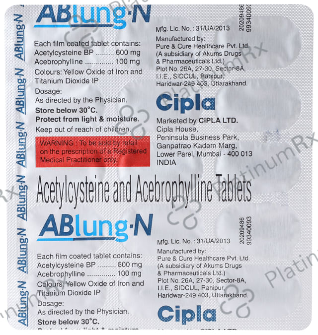 Ablung N 100/600mg Tablet 15s