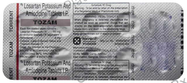Tozam 5/50mg Tablet 10s