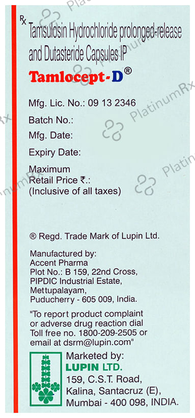 Tamlocept D 0.5/0.4mg Capsule PR 15s