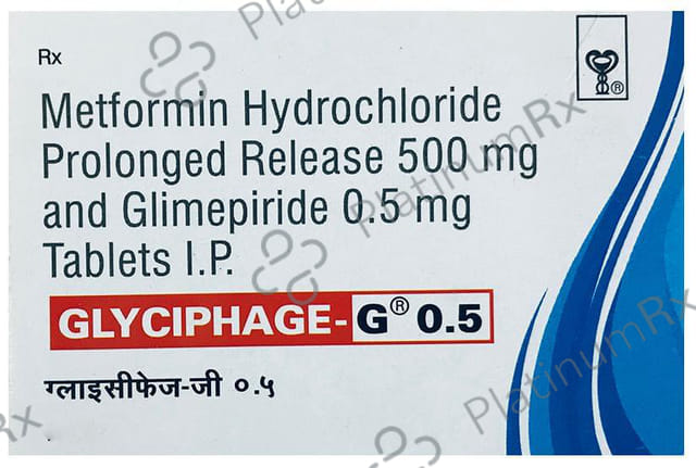 Glyciphage G 0.5/500mg Tablet PR 10s