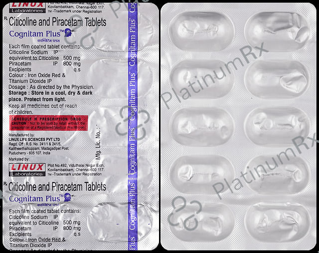 Cognitam Plus 500/800mg Tablet 10s