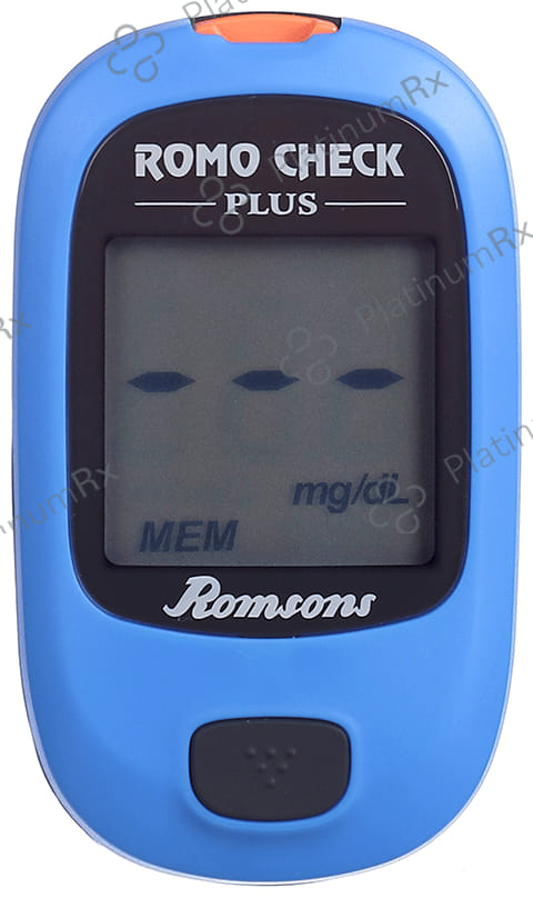 Romsons New Romo Check Plus Blood Glucose Monitoring System