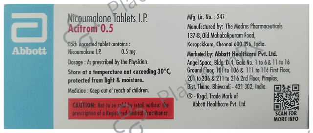 Acitrom 0.5mg Tablet 10s