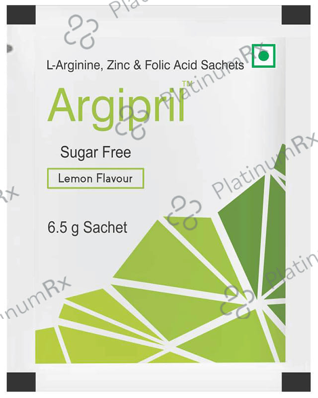 Argipril L Arginine, Zinc & Folic Acid Sachet - Sugar Free - Flavour Lemon