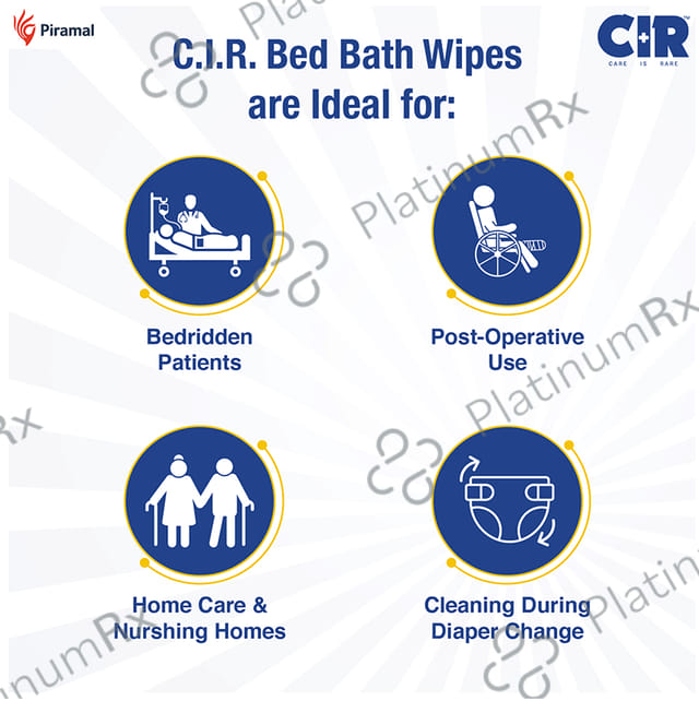 CIR Bed Bath Wipes with Aloe Vera & Olive Extracts