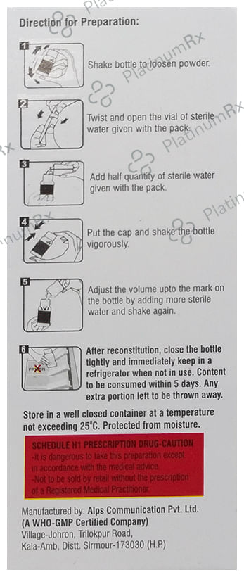 Cepotral CV 50/31.25mg Dry Syrup Orange 30ml
