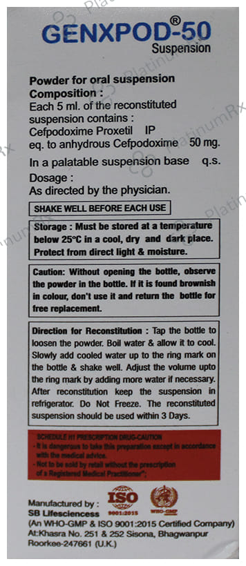 Genxpod 50 Oral Suspension