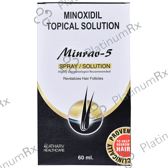 Atharv Healthcare Minrav 5 Minoxidil 5% Topical Solution