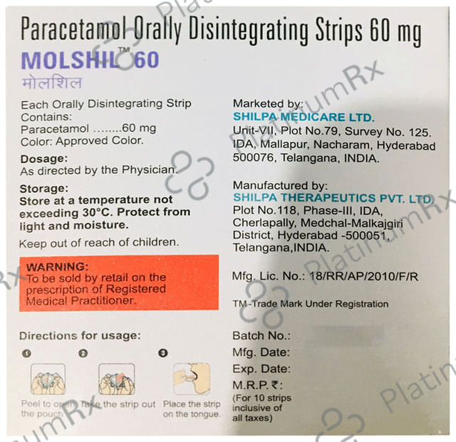 Molshil 60 Orally Disintegrating Strip