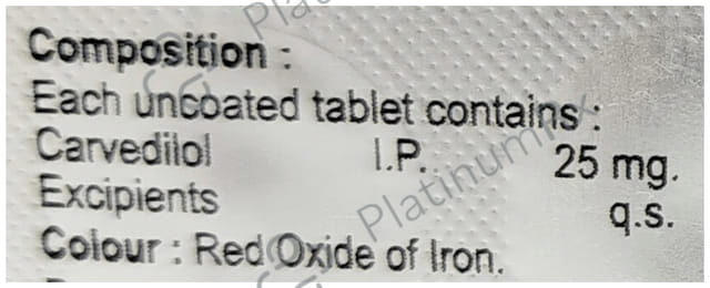 Carvenol 25mg Tablet 10s