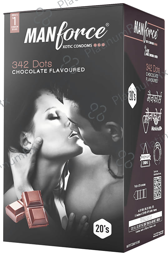 Manforce 342 Dots Xotic Chocolate Flavour Condom 20s