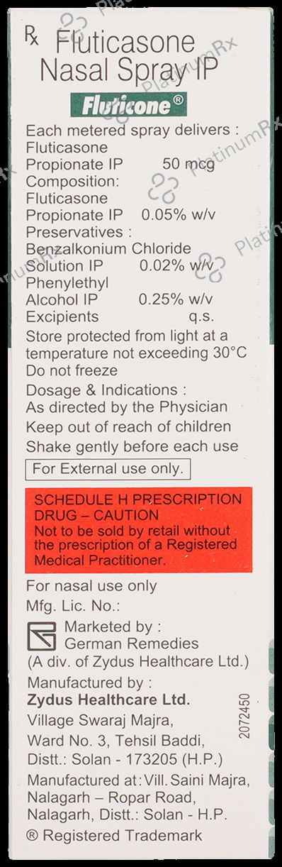 Fluticone 0.05% Nasal Spray 12ml