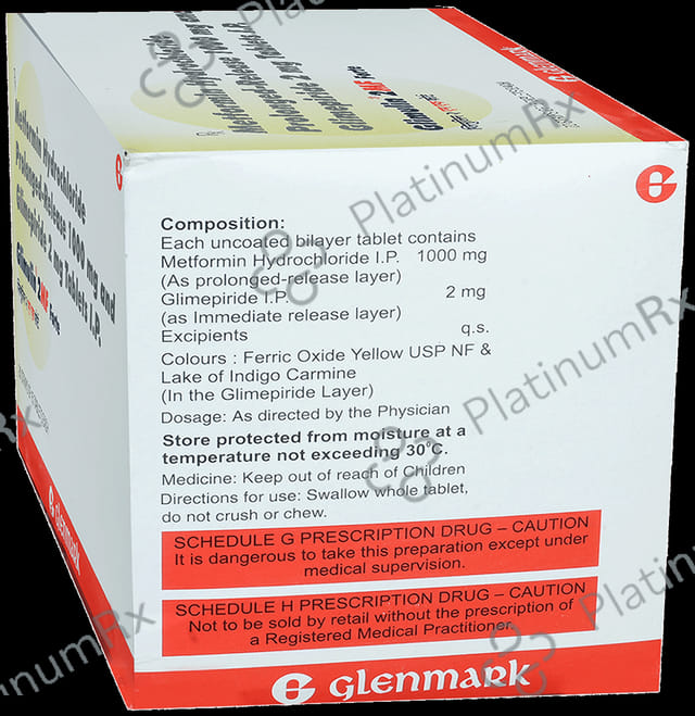 Glimulin 2/1000mg MF Forte Tablet PR 15s