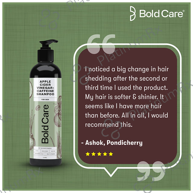 Bold Care Shampoo Apple Cider Vinegar+Caffeine Shampoo for Men