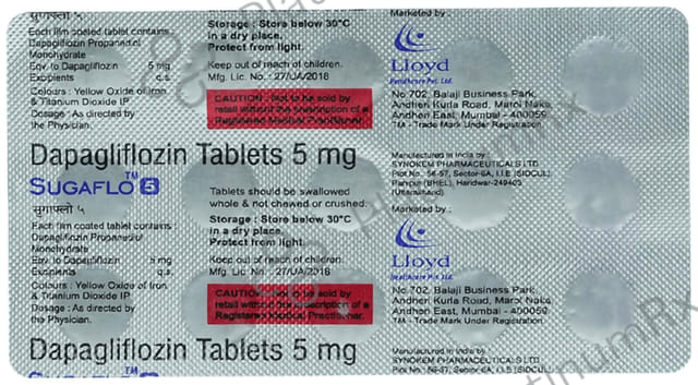 Sugaflo 5mg Tablet 15s