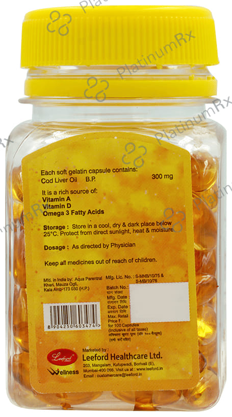 Codvel Cod Liver Oil 300mg Capsule 100s