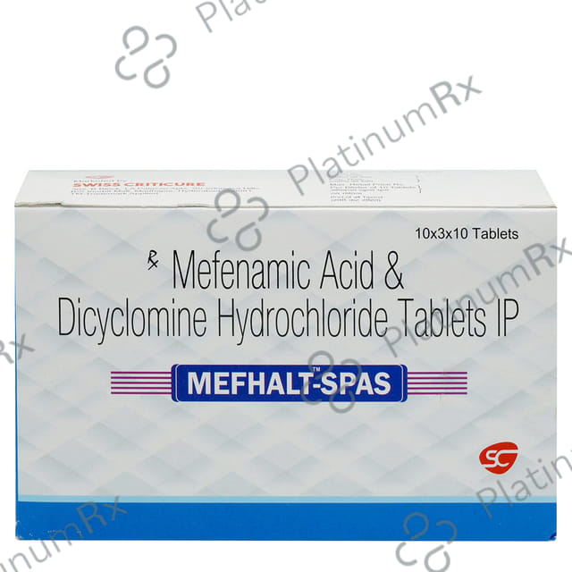Mefheal Spas 10mg/250mg Tablet 10 tablets Tablet Bioheal Lifesciences Private Limited