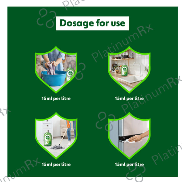 Dettol Multi Purpose Disinfectant Lime Fresh Liquid 1Ltr