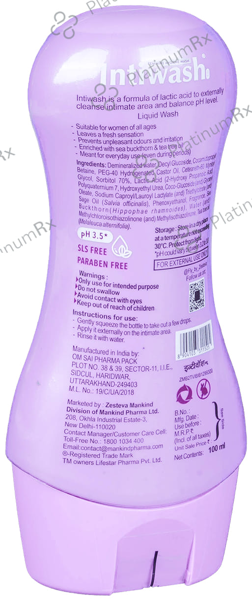 Intiwash New Feminine Hygiene Wash 100ml