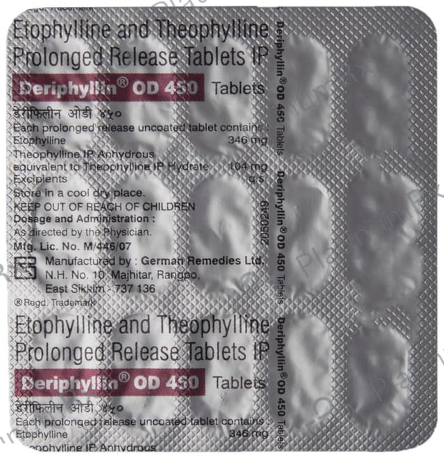 Deriphyllin OD 450mg Tablet PR 15s