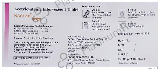 Nactab 600mg Tablet 10s