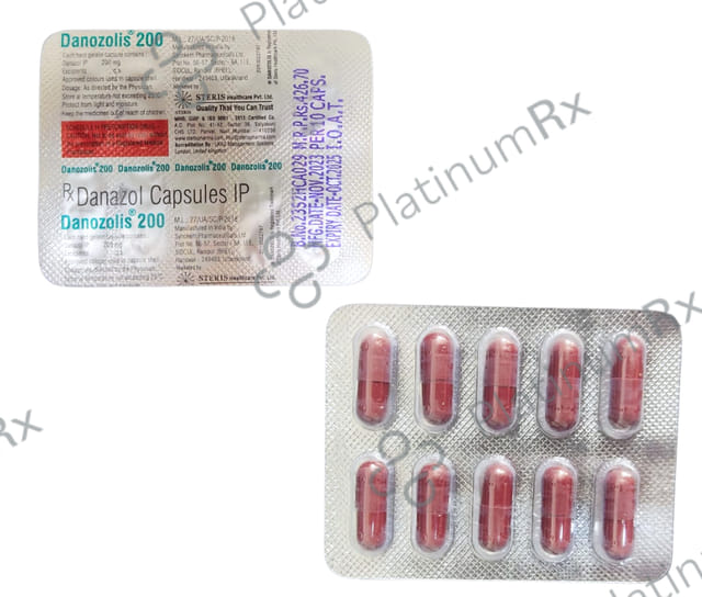 Danozolis 200mg Capsule 10s
