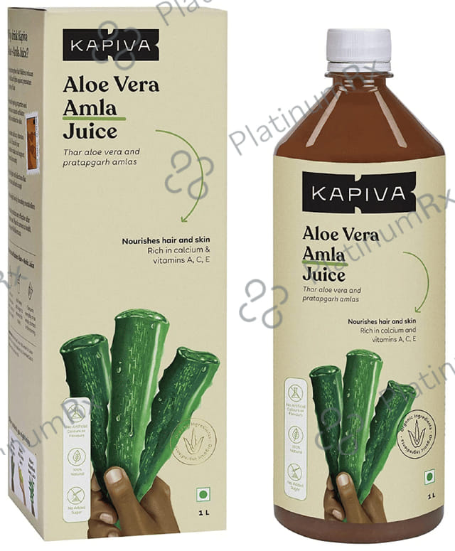 Kapiva Aloe Vera + Amla Juice for Hair & Skin Nourishment - Helps with Acne and Metabolism