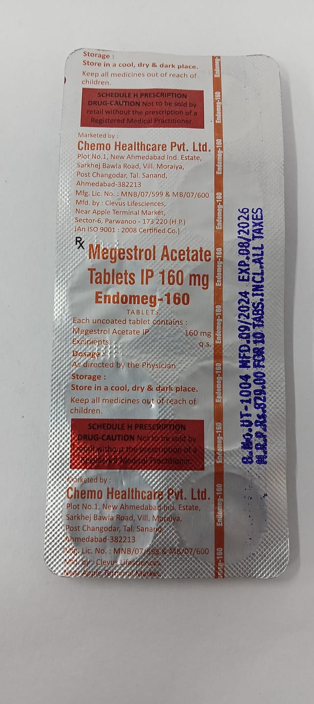 Endomeg 160mg Tablet 10s