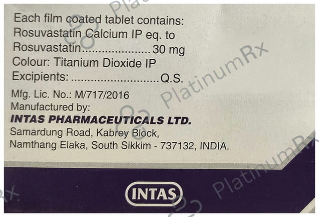 Arvast 30mg Tablet 10s