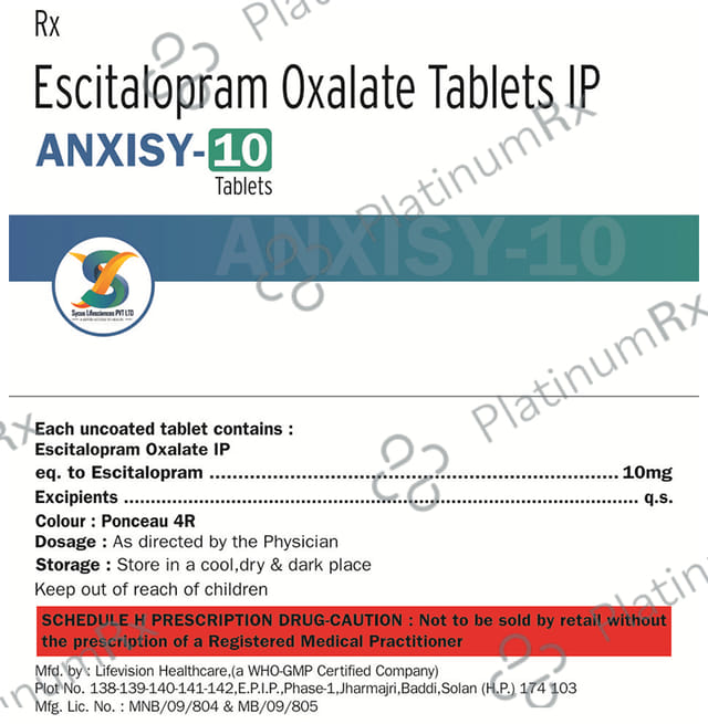 Anxisy 10mg Tablet 10s