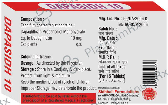 Dapasidh 10mg Tablet 15s