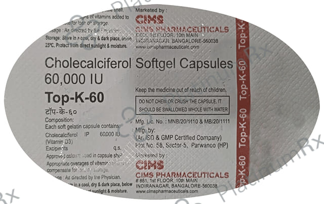 Top K60 Softgel Capsule 4s