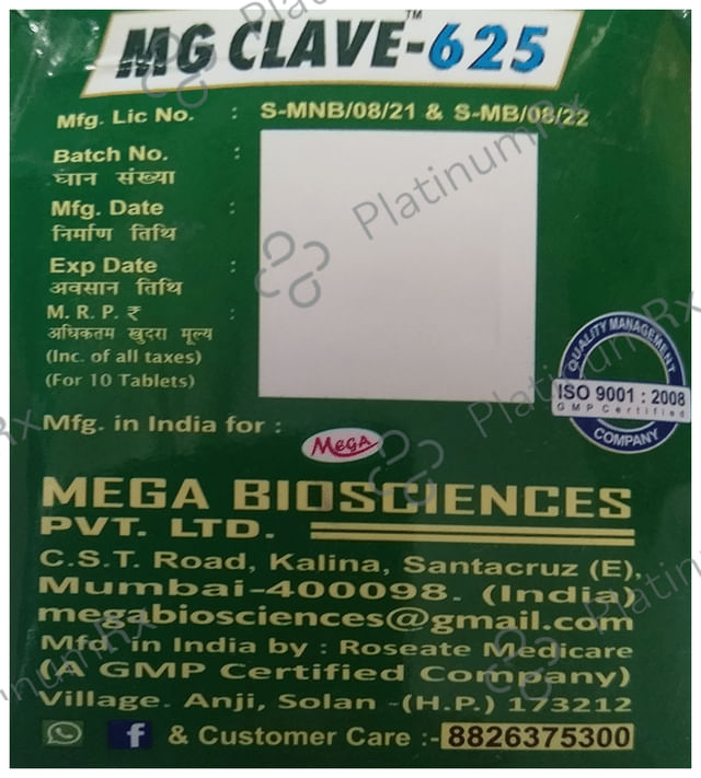 MG Clave 625 Tablet