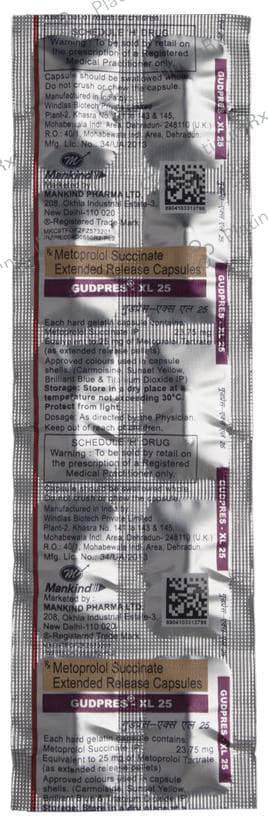 Gudpres XL 25mg Capsule ER 10s