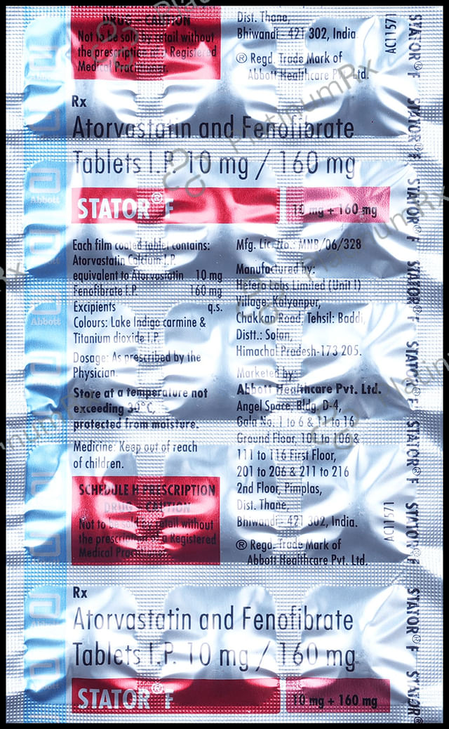 Stator F 10/160mg Tablet 15s