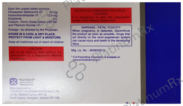 Olsar H 20/12.5mg Tablet 10s