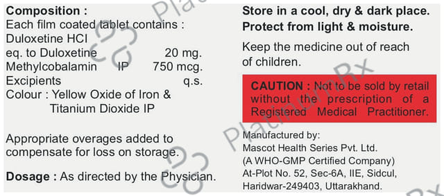 Duloctus M 20mg/750mcg Tablet